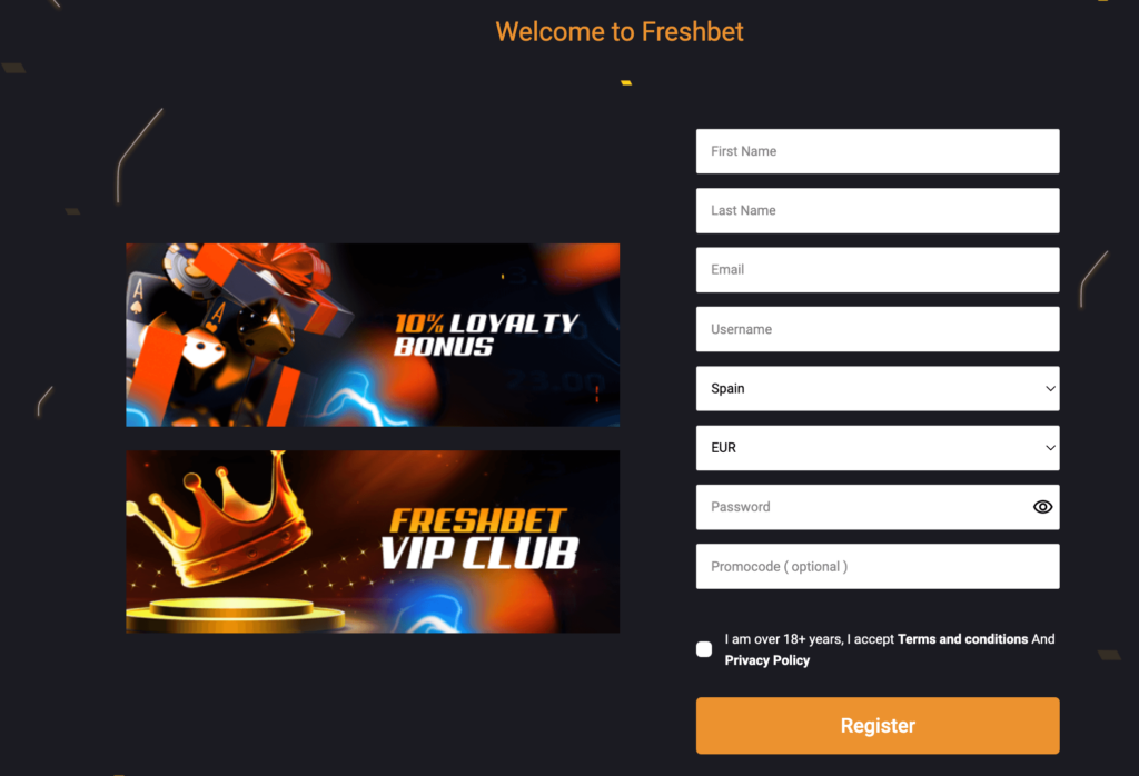 freshbet login